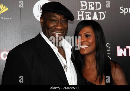 Michael Clarke Duncan et Omarosa Manigault-Stallworth assistent à la fête des ICÔNES et IDOLES de Touch WeeklyÕs au Bar Marmont à West Hollywood, Californie. 9/12/10. Banque D'Images