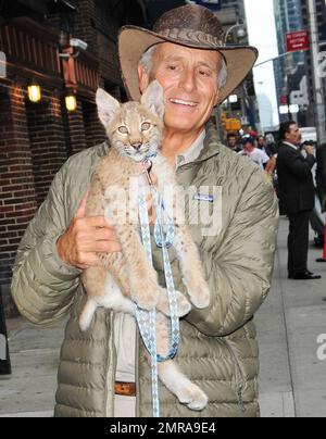 Jack Hanna s'arrête au Ed Sullivan Theatre pour une bande de 'The late Show with David Letterman' où il montre certains de ses amis animaux. New York, New York 27th septembre 2011. Banque D'Images