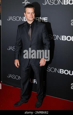 Matt Damon et Alicia Vikander à la première australienne de « Jason Bourne » à Sydney, en Australie. 3rd juillet 2016. Banque D'Images