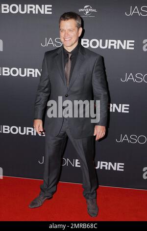 Matt Damon et Alicia Vikander à la première australienne de « Jason Bourne » à Sydney, en Australie. 3rd juillet 2016. Banque D'Images