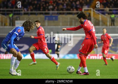 Ben Brereton Díaz #22 de Blackburn Rovers passe le ballon pendant la coupe Emirates FA quatrième Round Replay match Birmingham City vs Blackburn Rovers à St Andrews, Birmingham, Royaume-Uni, 31st janvier 2023 (photo de Gareth Evans/News Images) Banque D'Images
