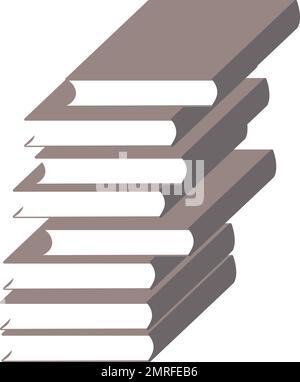 Livres empilés. Conception plate simple. Lecture d'une semaine ou d'une image d'interprétation. Illustration de Vecteur