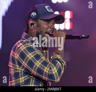 Kendrick Lamar se produit lors du festival de musique essence qui s'est tenu au Mercedes-Benz Superdome de la Nouvelle-Orléans, en Louisiane. 3rd juillet 2016. Banque D'Images