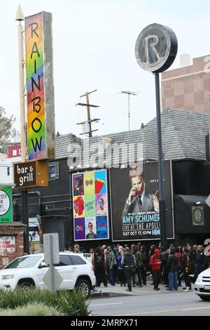 Les fans se sont rendus en hommage à Lemmy Kilmister de Motorhead lors de son service commémoratif au Rainbow Bar and Grill on the Sunset Strip. Los Angeles, Californie. 9th janvier 2016. Banque D'Images