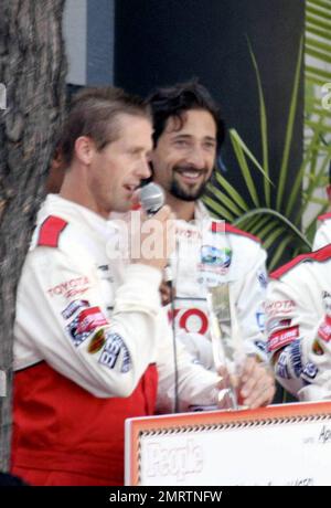 Les célébrités participent à la deuxième journée du Grand Prix des célébrités de long Beach. Parmi les participants figurent Keanu Reeves, Adrien Brody et Mary Lynn Rajskub, entre autres. Long Beach, Californie. 4/17/09. Banque D'Images