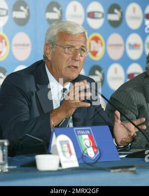 Marcello Lippi est le nouvel entraîneur de l'équipe nationale italienne de football, Rome-Italie, 7/1/08. Banque D'Images