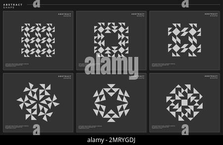 Collection de modèles abstraits modernes. Ensemble de logos abstraits à motif triangle simple Illustration de Vecteur