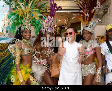 Lily Allen lors du lancement de la collection en édition limitée « Munchen Cute Monsters », MCM, Sloane Street. Photo courtoisie de Doug Peters / Purple PR. Londres, Royaume-Uni. 10th juin 2014. Banque D'Images