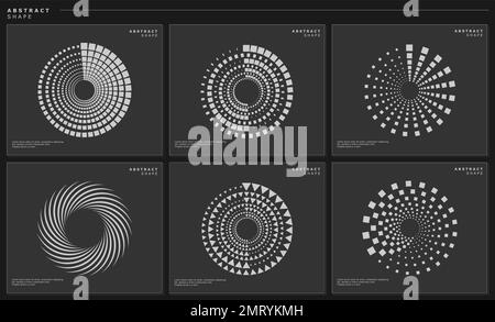 Ensemble de modèles de design moderne avec logo en forme de cercle. Collection de logos abstraits. Illustration de Vecteur