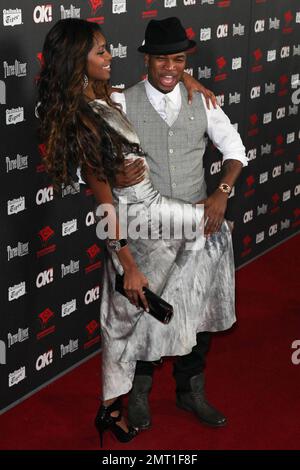 Jessica White et ne-Yo arrivent au brunch Grammy 3rd de minuit, organisé par ne-Yo au W Hollywood Hotel & Residences. Los Angeles, Californie. 1/30/10. Banque D'Images