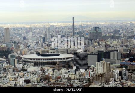 Vue sur la ville de Tokyo depuis le bâtiment Shibuya Scramble Square. Tokyo, Japon. Banque D'Images