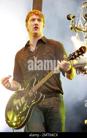 Queens of the Stone Age jouer au wireless Festival Hyde Park Londres O2 06/14/2007 Banque D'Images