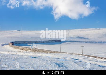 Eastern Express en hiver Kars Turquie Banque D'Images