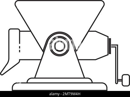 dessin de symbole d'illustration de l'icône du moulin à viande Illustration de Vecteur