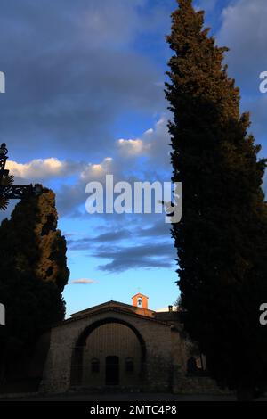 Église notre Dame du Brusc, Châteauneuf de Grasse, Alpes Maritimes, 06, Côte d'Azur, France Banque D'Images