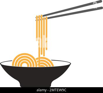 motif de symbole d'illustration vectoriel d'icône noodles Illustration de Vecteur