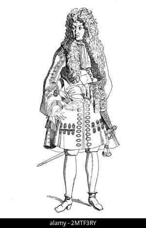 Louis XIV (5 septembre 1638 ? 1er septembre 1715), connu sous le nom de Louis le Grand (Louis le Grand) ou le Roi Soleil, 1698, im wign costume, histoire de la mode, des costumes story Banque D'Images