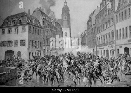 L'évasion de Napoléon grâce à Leipzig Banque D'Images