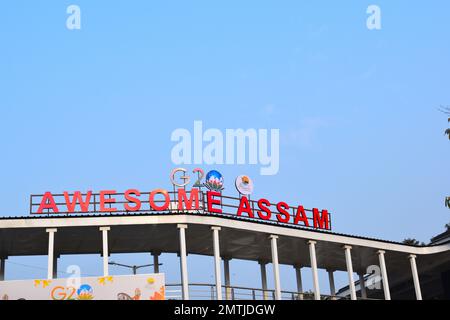 Assam sera l'hôte de la réunion 1st du GTFS sous la présidence de l'Indias G20 du 2nd février à Guwahati avec le thème : une terre, une famille, un avenir Banque D'Images