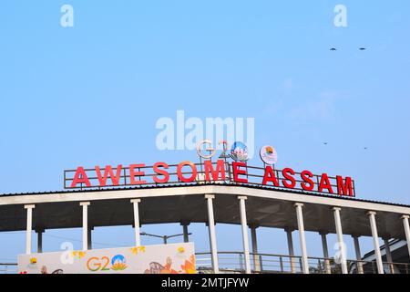 Assam sera l'hôte de la réunion 1st du GTFS sous la présidence de l'Indias G20 du 2nd février à Guwahati avec le thème : une terre, une famille, un avenir Banque D'Images