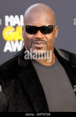 Shaquille O'Neal arrive au « Hall of Game Awards » du Cartoon Network à Santa Monica, en Californie. 18th février 2012. Banque D'Images