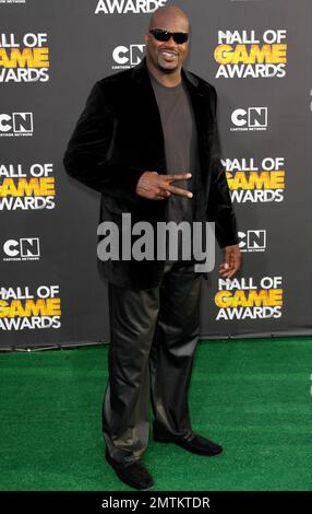 Shaquille O'Neal arrive au « Hall of Game Awards » du Cartoon Network à Santa Monica, en Californie. 18th février 2012. Banque D'Images