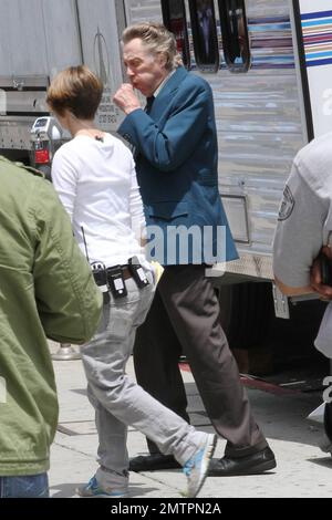 Al Pacino et Christopher Walken filmotent Scenes sur le décor de leur nouveau film « STand Up Guys ». Los Angeles, Californie. 30th avril 2012. Banque D'Images