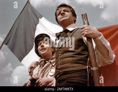 Les Misérables année : 1958 France Directeur : Jean-Paul le Chanois Serge Reggiani , Jimmy Urbain Banque D'Images