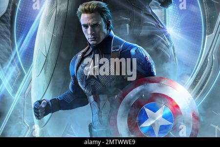 Avengers: Année de fin de partie : 2019 Etats-Unis Directeur : Anthony Russo, Joe Russo Chris Evans Poster (Key Art) Banque D'Images