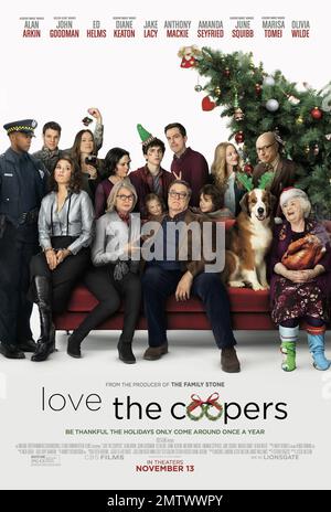 Love the Coopers année : 2015 USA Directeur : Jessie Nelson Jake Lacy, Olivia Wilde, Timothée Chalamet, Ed Helms, Amanda Seyfried, Alan Arkin, Alex Borstein, Diane Keaton, John Goodman, June Squibb affiche américaine Banque D'Images