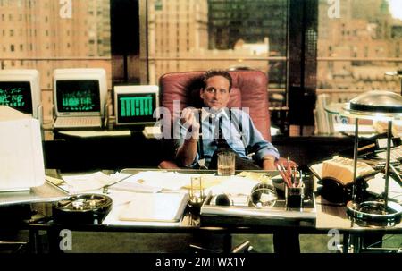 Wall Street année : 1987 USA Directeur : Oliver Stone Michael Douglas Banque D'Images