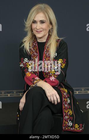 Madrid, Espagne. 01st févr. 2023. Cristina Cifuentes assiste à l'hôtel Hesperia de Madrid pendant la séance photo de la série HBO TRAÎTRES Espagne. Crédit : SOPA Images Limited/Alamy Live News Banque D'Images