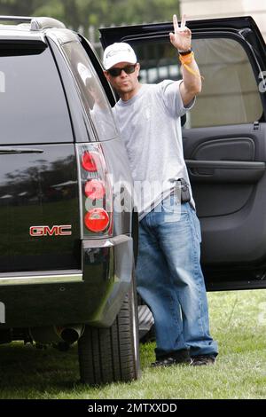 Mark Wahlberg arrive à Wadsworth Great Lawn pour le pique-nique annuel 21st, un temps pour les héros de la célébrité, parrainé par Disney, qui bénéficie de la Fondation Elizabeth Glaser pour le sida pédiatrique. Los Angeles, Californie. 06/13/10. Banque D'Images