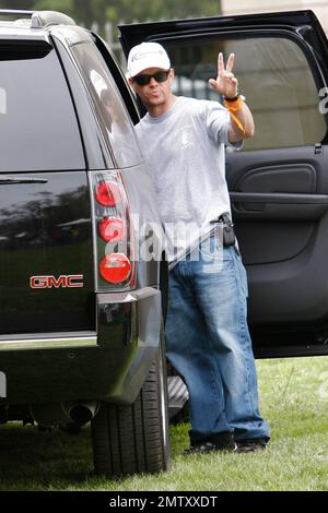 Mark Wahlberg arrive à Wadsworth Great Lawn pour le pique-nique annuel 21st, un temps pour les héros de la célébrité, parrainé par Disney, qui bénéficie de la Fondation Elizabeth Glaser pour le sida pédiatrique. Los Angeles, Californie. 06/13/10. Banque D'Images