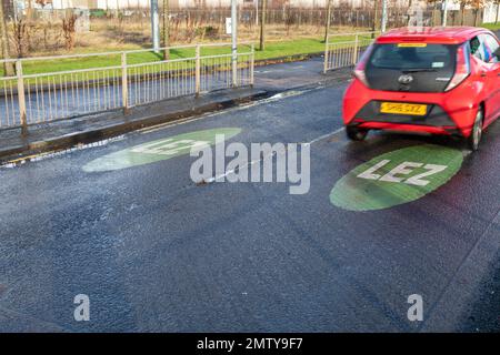 Le Conseil municipal de Glasgow introduit une zone DE FAIBLE émission QUI prend effet le 1st juin 2023 Banque D'Images