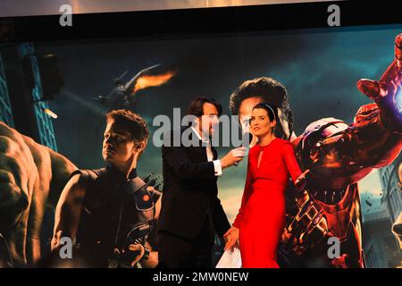 Cobie Smulders lors de la première européenne de Marvel's Avengers Assemble' qui s'est tenue à vue Westfield. Londres, Royaume-Uni. 19th avril 2012. Banque D'Images