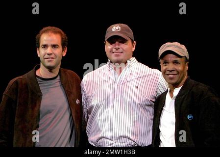 Pete Sampras, Roger Clemons et Sugar Ray Leonard, investisseurs au nouveau Planet Hollywood Resort & Casino de Las Vegas, Nevada (anciennement Alladin). 4/17/07. Banque D'Images