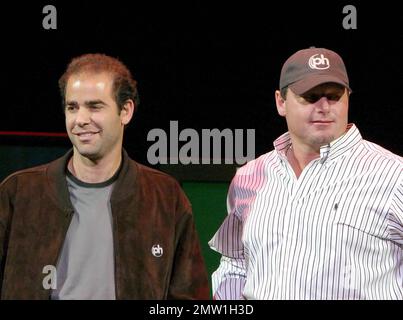 Pete Sampras et Roger Clemons, investisseurs dans le Planet Hollywood Resort & Casino de Las Vegas, Nevada (anciennement Alladin). 4/17/07. Banque D'Images