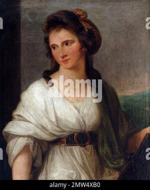 Angelica Kauffman. Portrait du peintre suisse Angelica Kauffmann (1741-1807) de Manuel Montano, huile sur toile, 1798 Banque D'Images