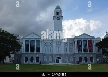 L'ancien hôtel de ville de Singapour est maintenant le Victoria Theatre et le Victoria concert Hall, quartier historique de la ville de Singapour Banque D'Images