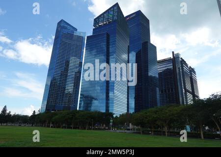 Le nouveau siège social de HSBC au Marina Bay Financial Center, à Singapour, a été ouvert en 2022 par le vice-premier ministre de Singapour, Heng Swee Keat. Banque D'Images