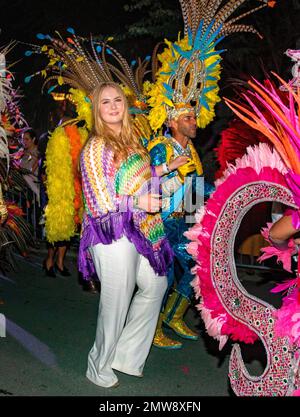 Oranjestad, Aruba. 31st janvier 2023. La princesse Amalia des pays-Bas à la Plaza Padu à Oranjestad, sur 31 janvier 2023, pour assister au festival bon Bini Aruba le 3rd jour de la visite aux Caraïbes Credit: Albert Nieboer/pays-Bas OUT/point de vue OUT/dpa/Alamy Live News Banque D'Images