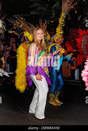 Oranjestad, Aruba. 31st janvier 2023. La princesse Amalia des pays-Bas à la Plaza Padu à Oranjestad, sur 31 janvier 2023, pour assister au festival bon Bini Aruba le 3rd jour de la visite aux Caraïbes Credit: Albert Nieboer/pays-Bas OUT/point de vue OUT/dpa/Alamy Live News Banque D'Images