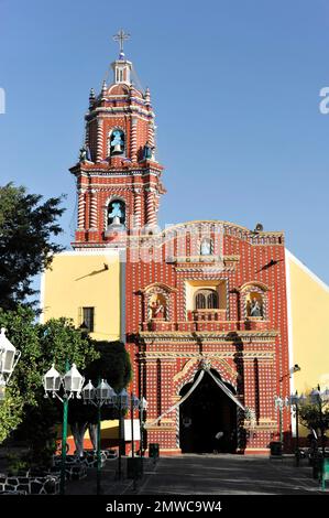 Templo de Santa Maria Tonantzintla, à San Andres Cholula, près de Puebla Banque D'Images