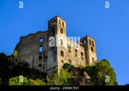 Castello di Dolceacqua, Dolceacqua, Riviera, Ligurie, Italie Banque D'Images