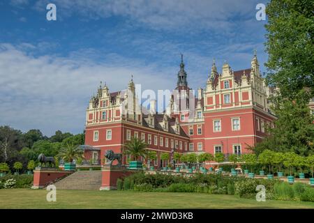 New Castle, Bad Muskau, Saxe, Allemagne Banque D'Images