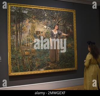 Jeanne d'Arc, huile sur toile, 1879, par Jules Bastien-Lepage. Metropolitan Museum of Art, NY City. Banque D'Images