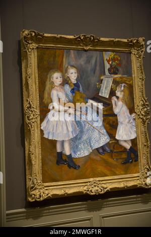 Les filles de Catulle Mendes, 1888 ans, huile sur toile, par Auguste Renoir. Metropolitan Museum of Art, NY City. (Mendes était un célèbre poète et éditeur Symbolist et la mère de filles, Augusta Holmes un pianiste virtuose de l'époque.) Banque D'Images