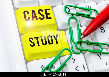 Légende de texte présentant l'étude de cas. Photo conceptuelle Sujet à discuter et lié au sujet Banque D'Images
