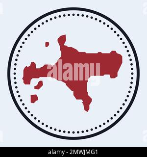 Timbre rond Ko Mak. Logo rond avec plan de l'île et titre. Badge Ko Mak élégant avec carte. Illustration vectorielle. Illustration de Vecteur